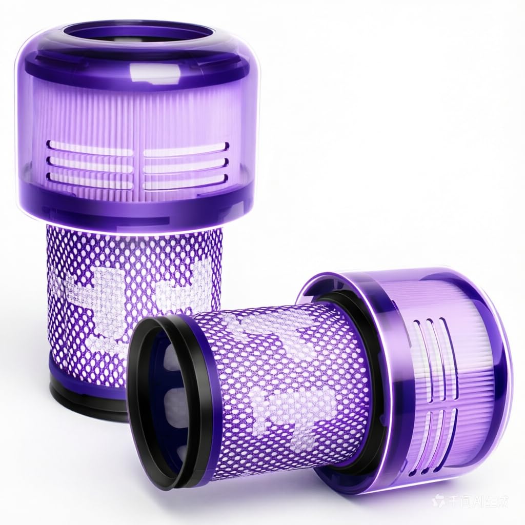 Pack of 2 V12 Filter Replacement Filters for Dyson V12 Detect Slim